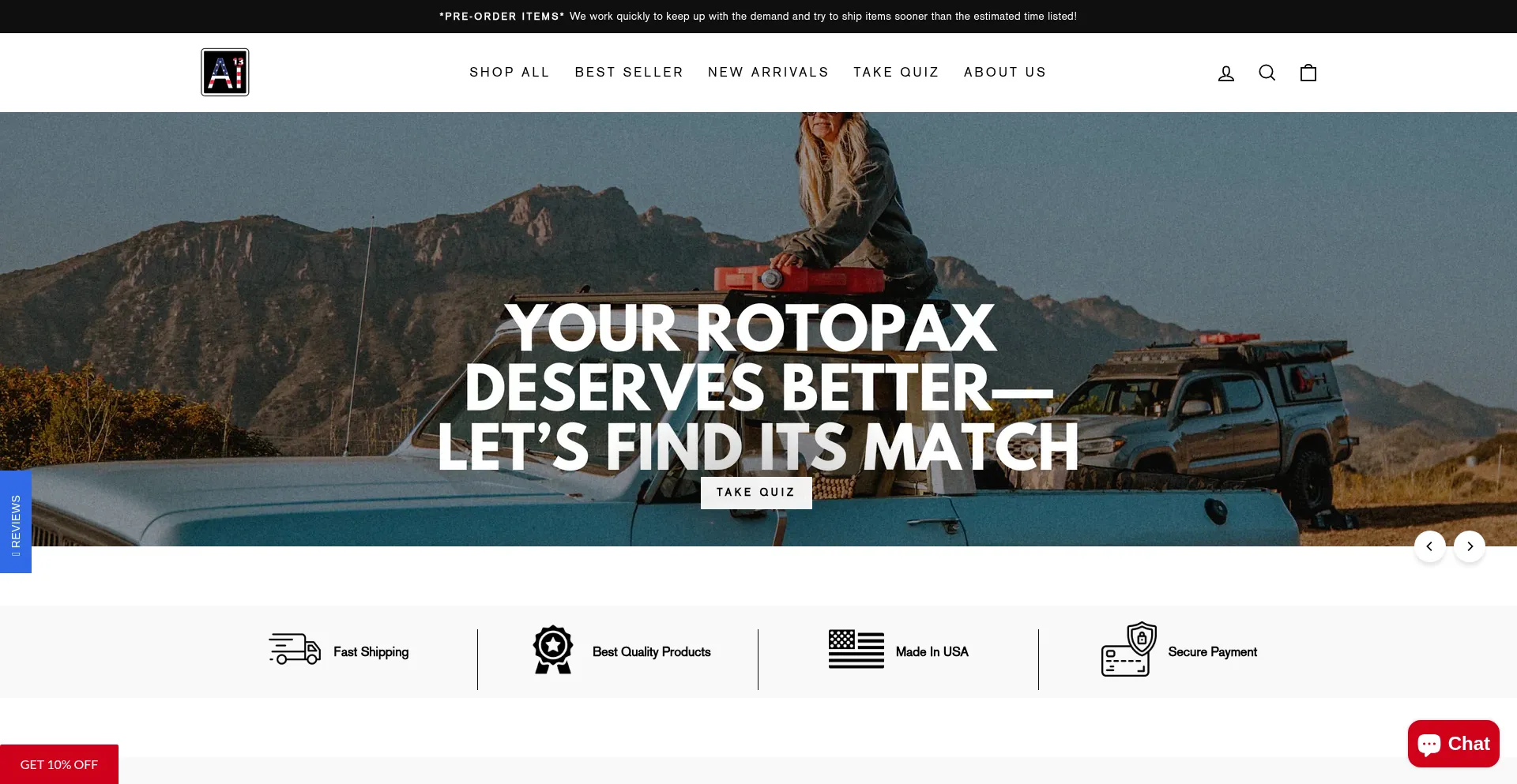 Website screenshot of Ai13.us