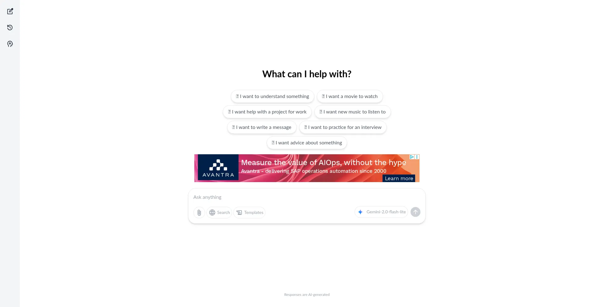 Website screenshot of Ai-chat.word-counter.com