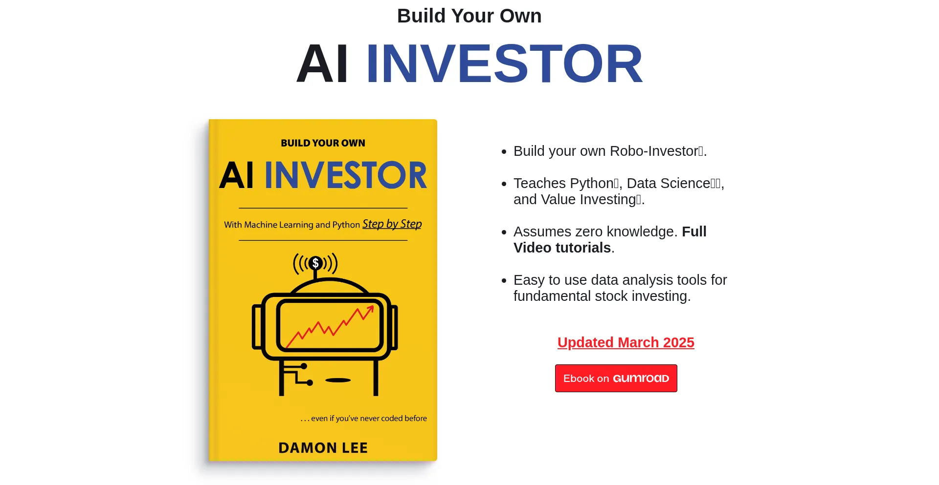 Website screenshot of Ai-investor.com
