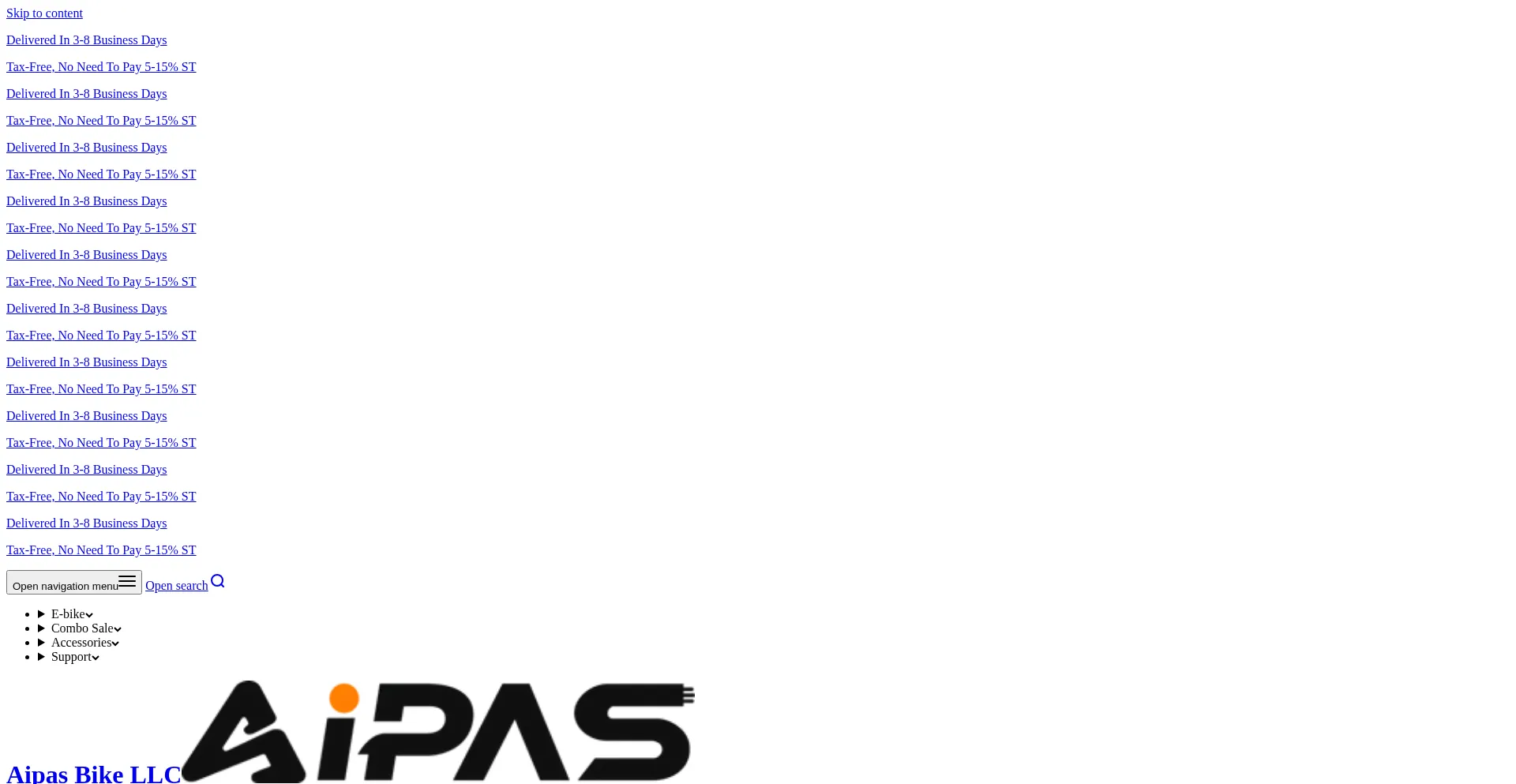 Website screenshot of Aipasbike.com