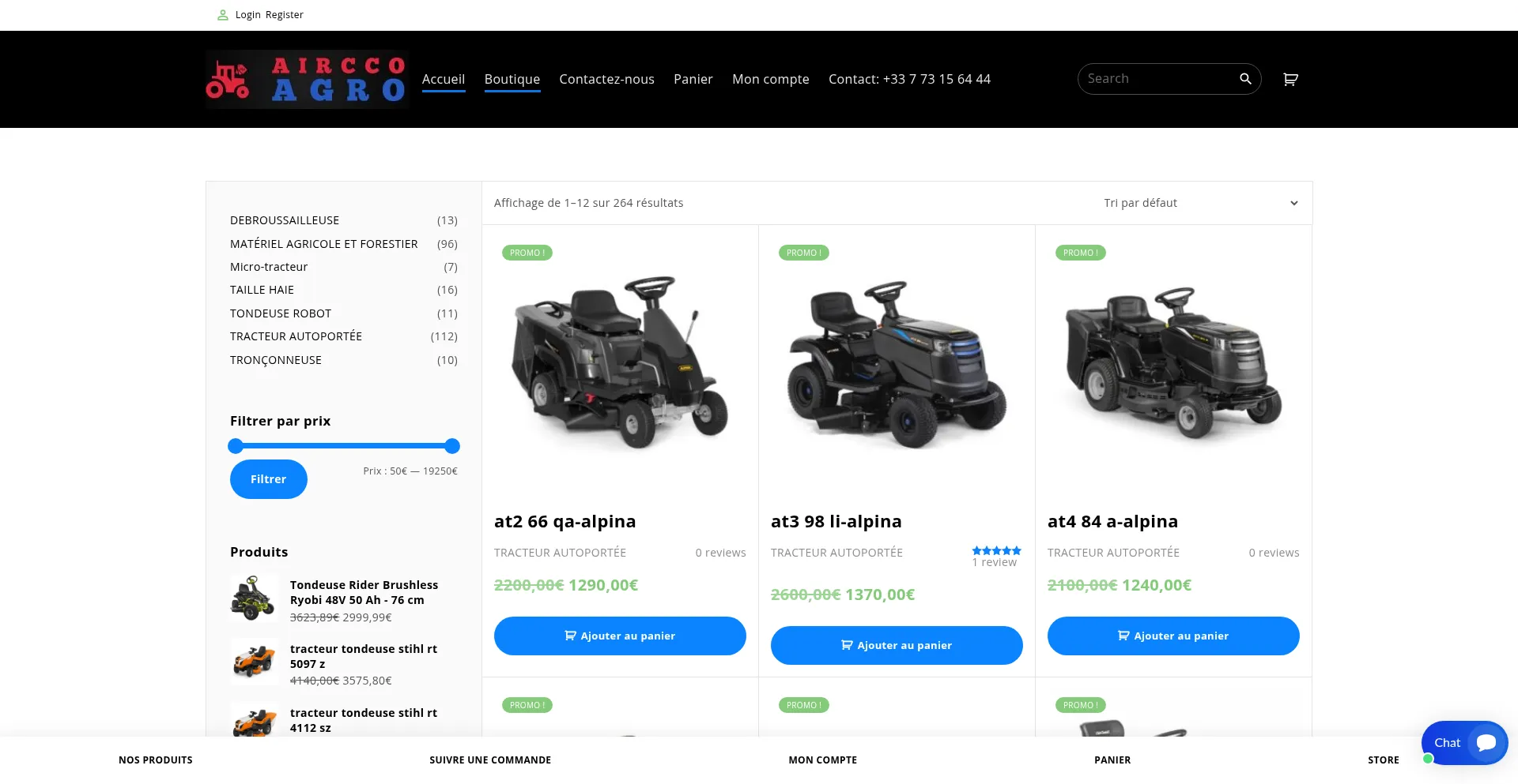 Website screenshot of Aircco-agro.com