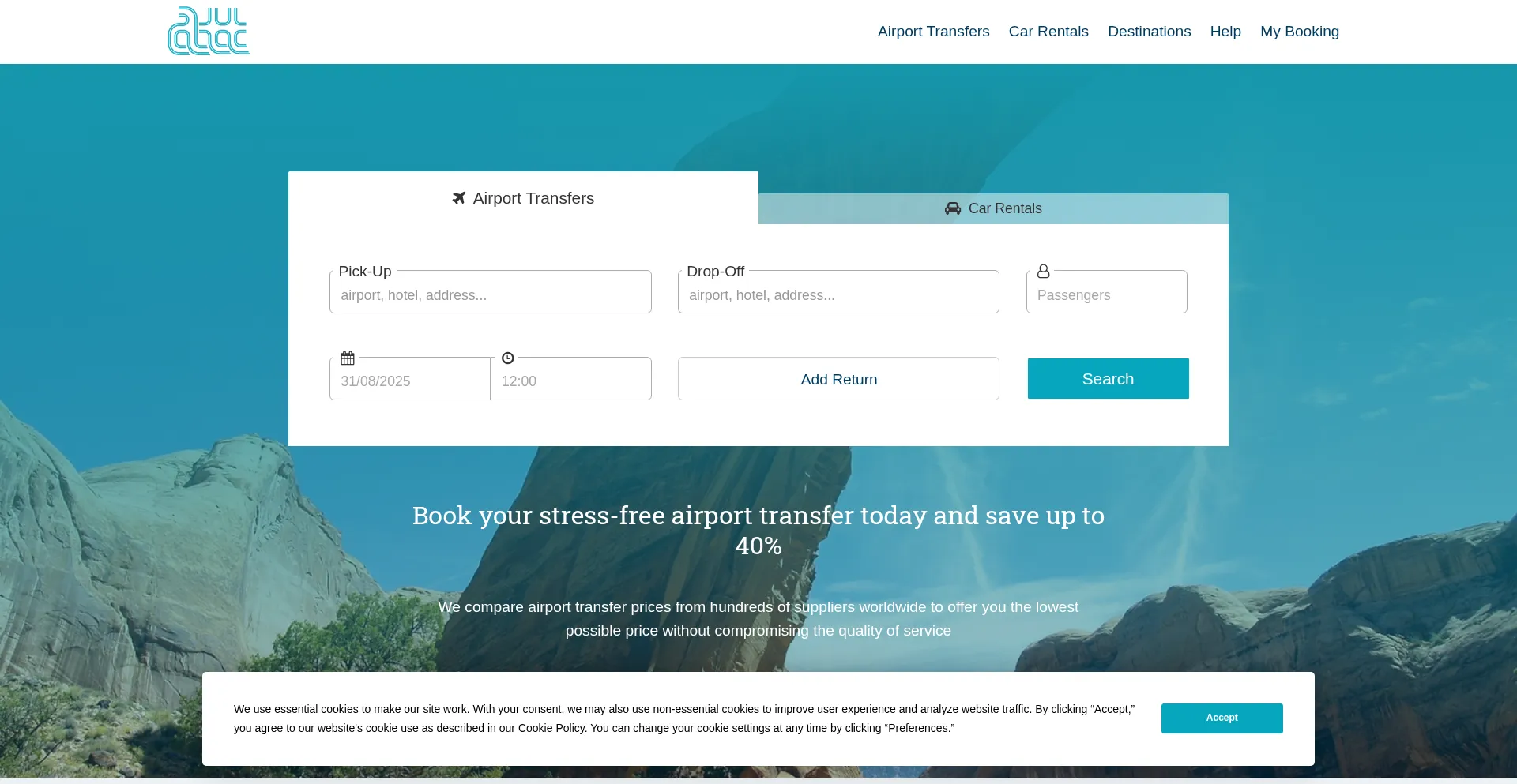 Airportstaxitransfers.com Screenshot