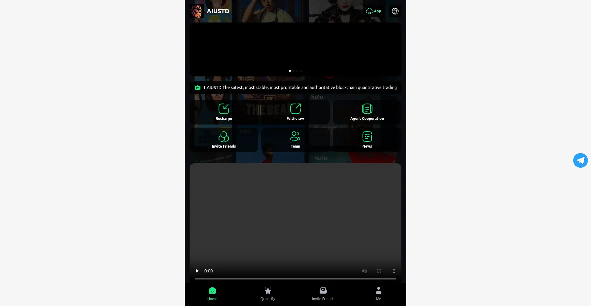 Website screenshot of Aiustd.org
