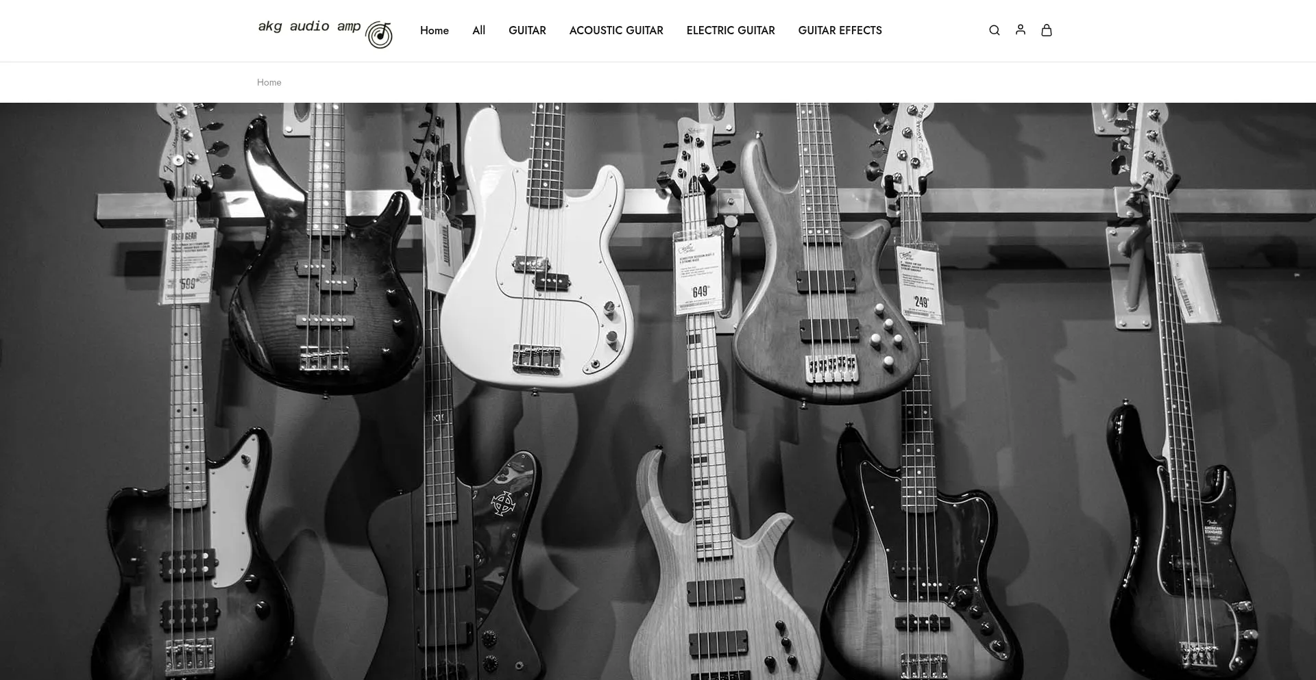 Website screenshot of Akgaudioamp.com