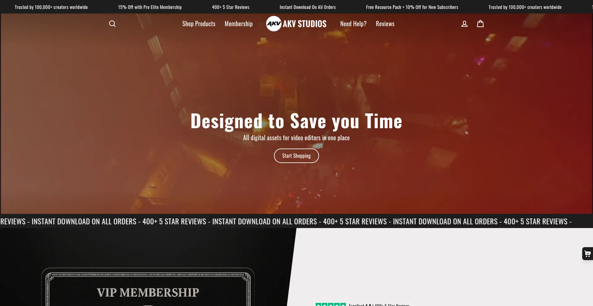 Website screenshot of Akvstudios.com