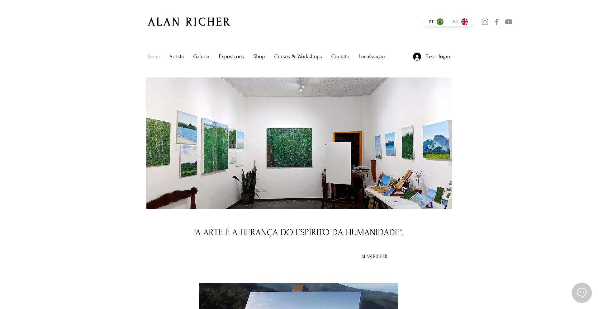 Website screenshot of Alanricher.com