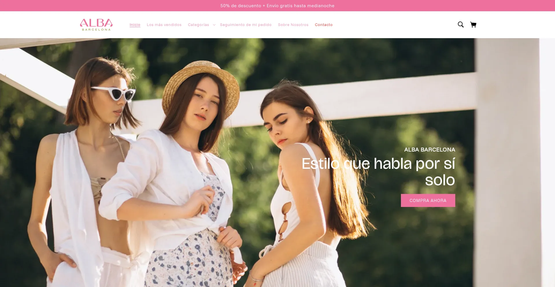Website screenshot of Alba-barcelona.com