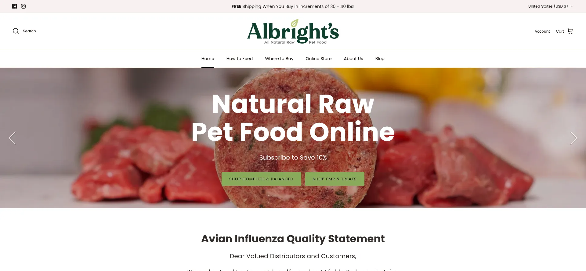 Albrightsrawdogfood.com