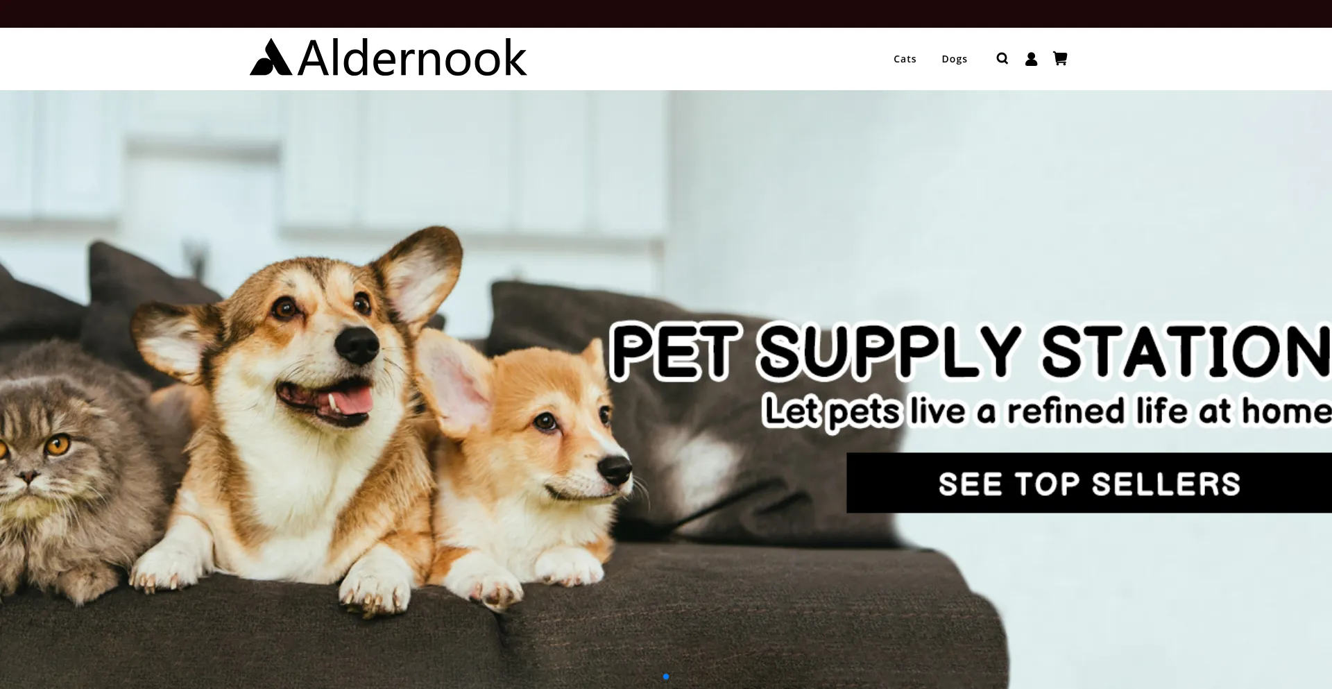 Website screenshot of Aldernook.com