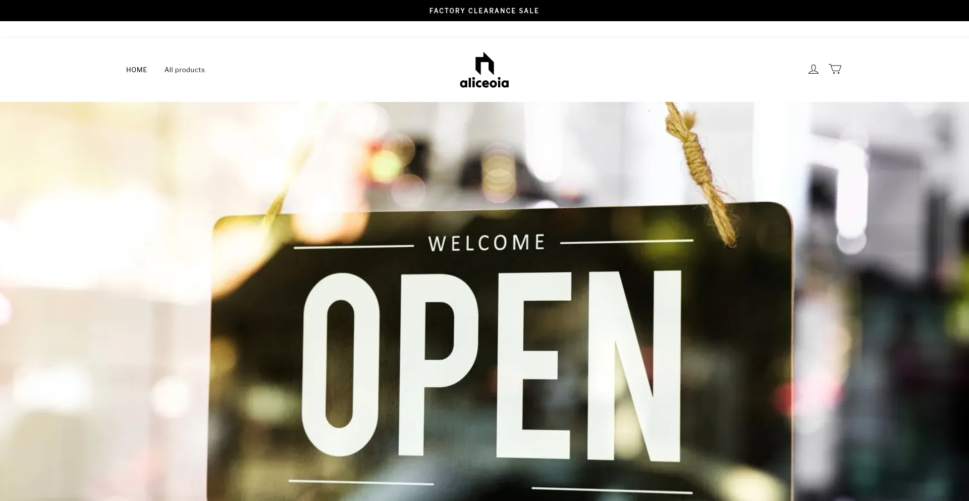 Website screenshot of Aliceoia.com