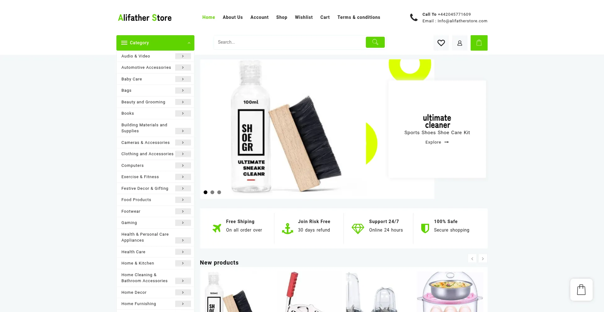 Alifatherstore.com Screenshot