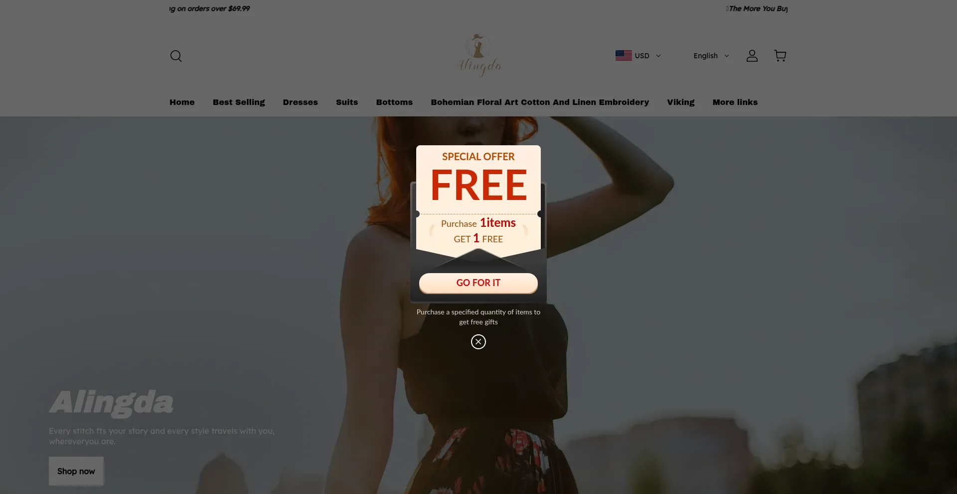 Alingda.com Screenshot