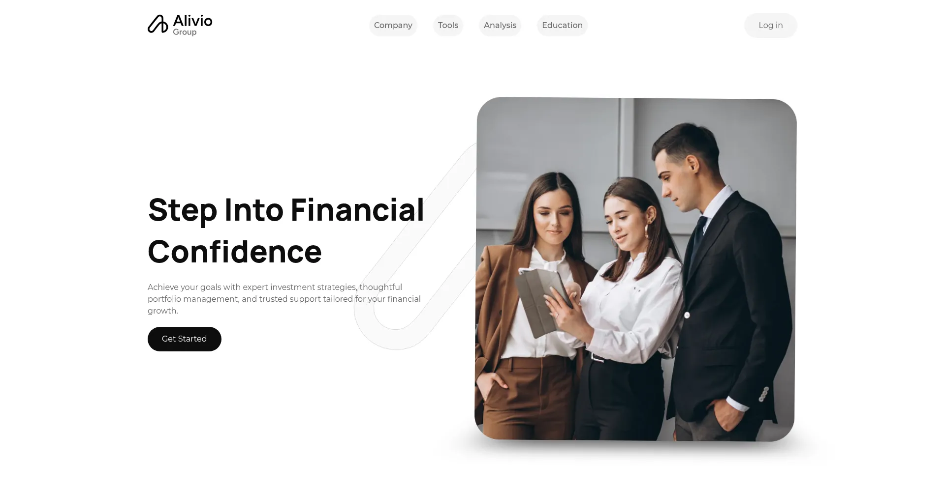 Website screenshot of Aliviogroups.com