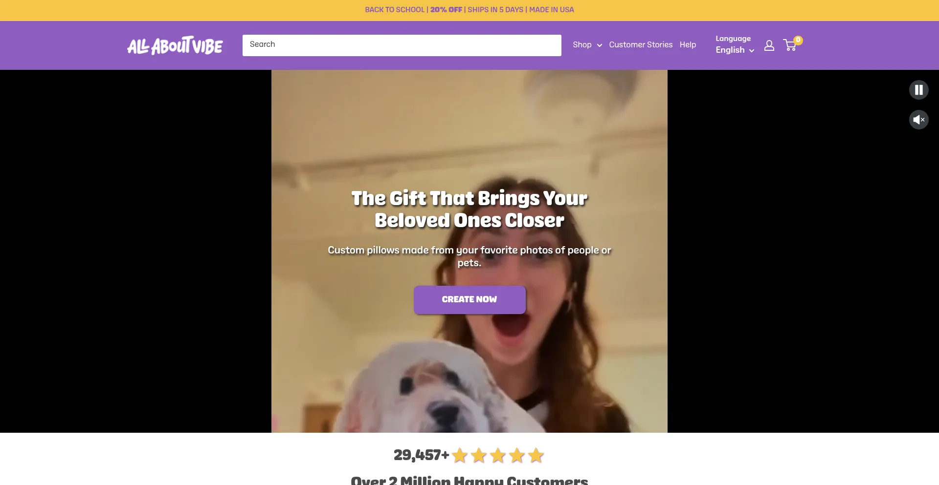 Website screenshot of Allaboutvibe.com