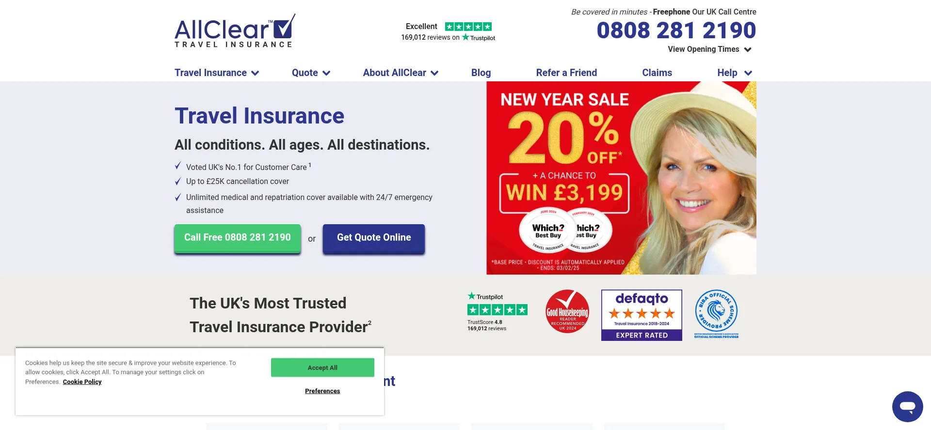 Allcleartravel.co.uk 安全可靠吗？