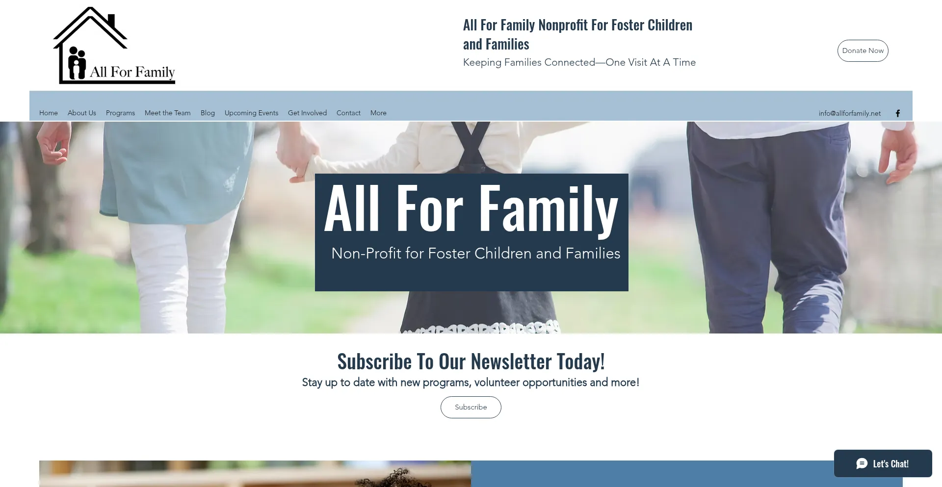 Website screenshot of Allforfamily.net