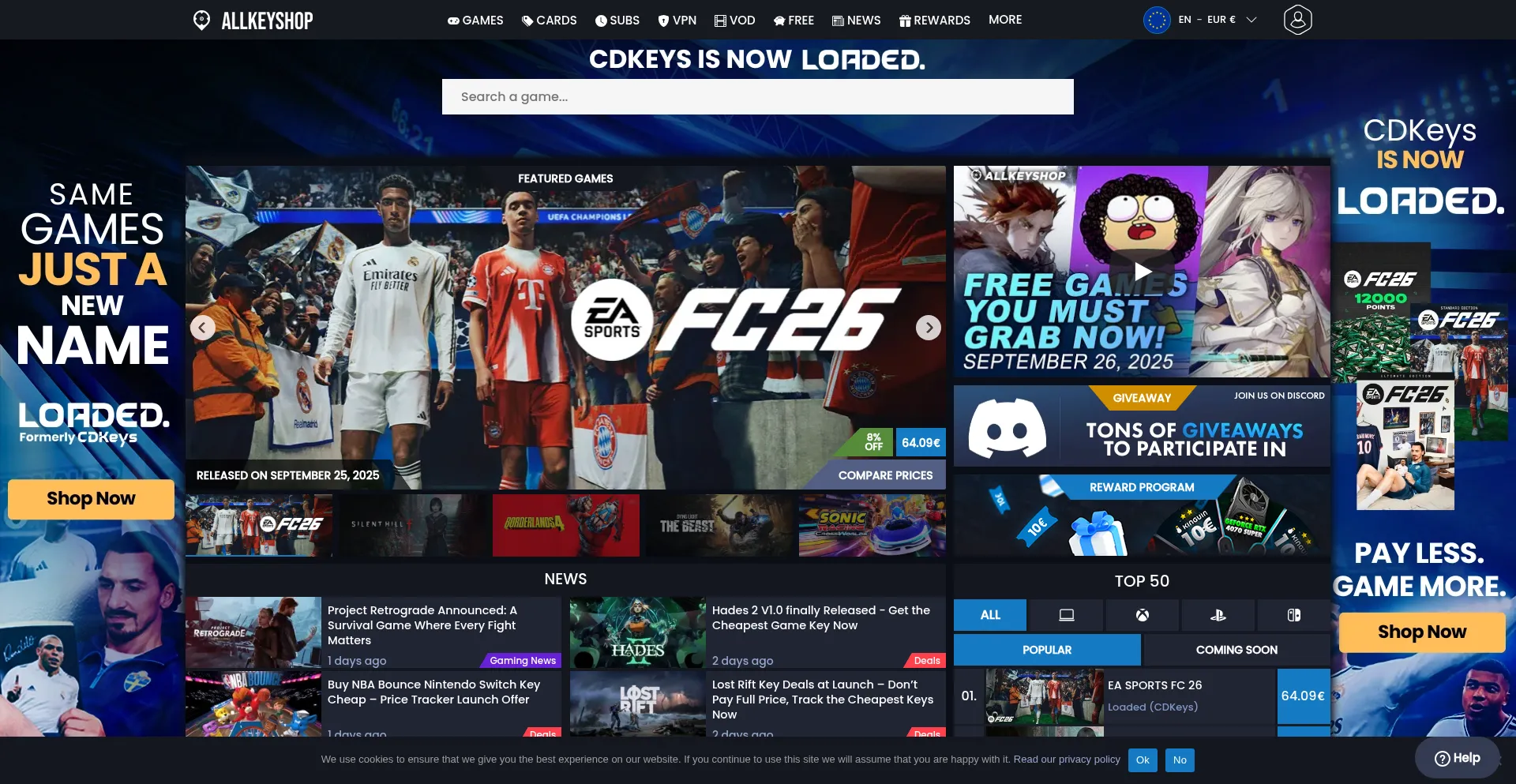 Allkeyshop.com Screenshot