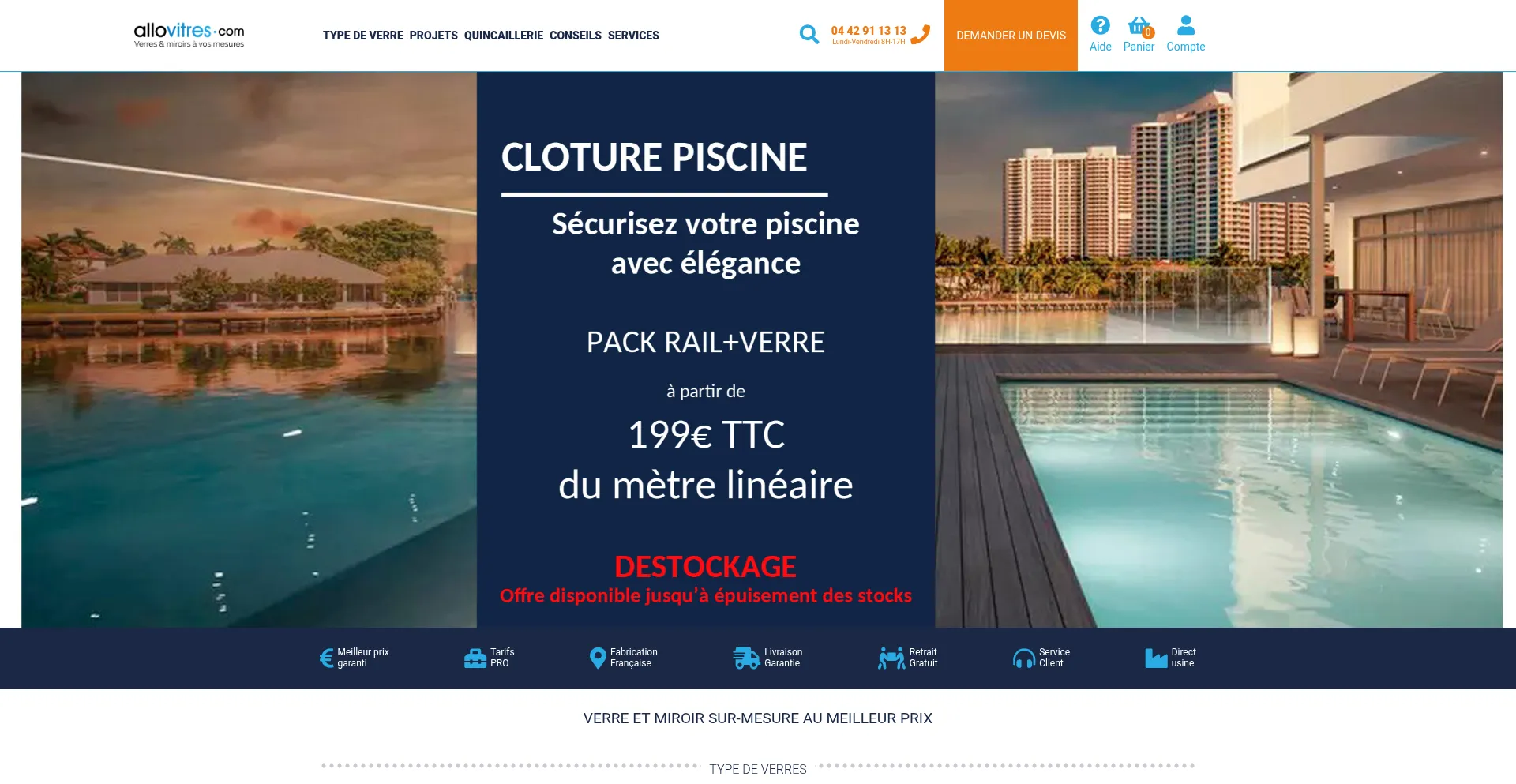 Website screenshot of Allovitres.com