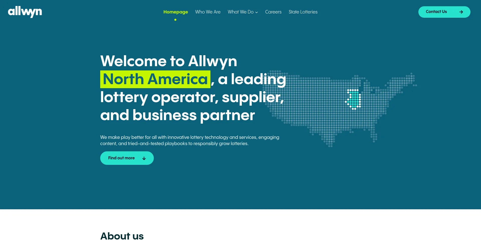 Website screenshot of Allwyn-northamerica.com
