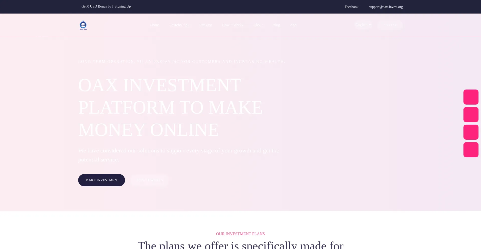 Website screenshot of Almaoax.com