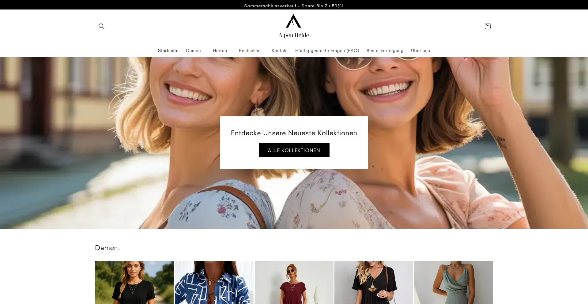 Website screenshot of Alpenheide.com