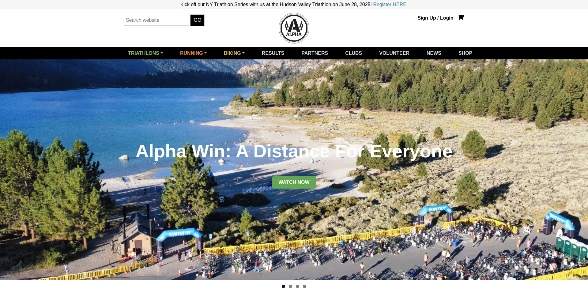 Website screenshot of Alpha.win