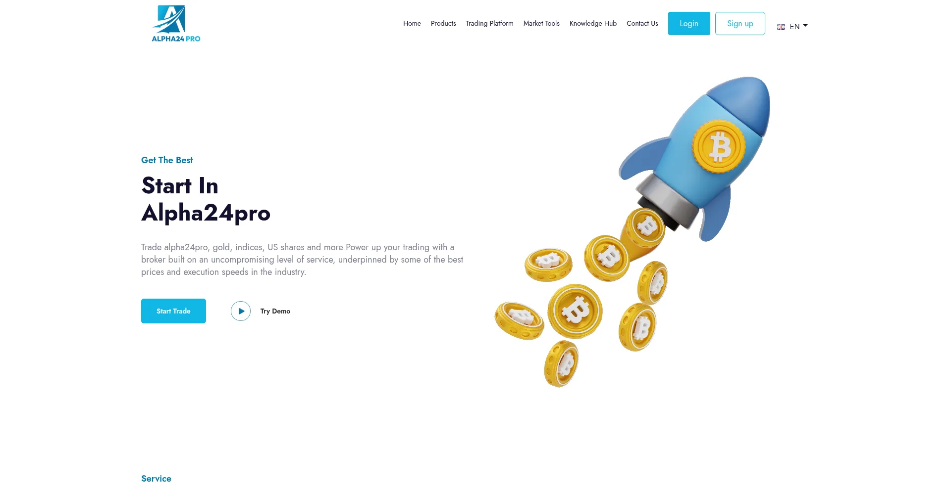Website screenshot of Alpha24pro.com