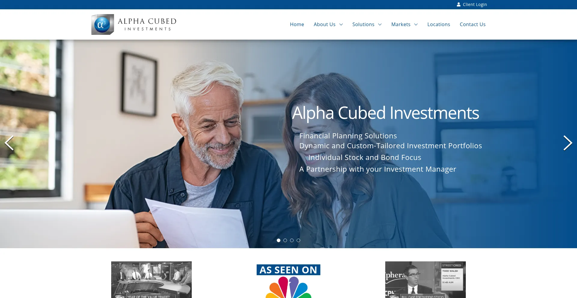 Website screenshot of Alphacubedinvestments.com