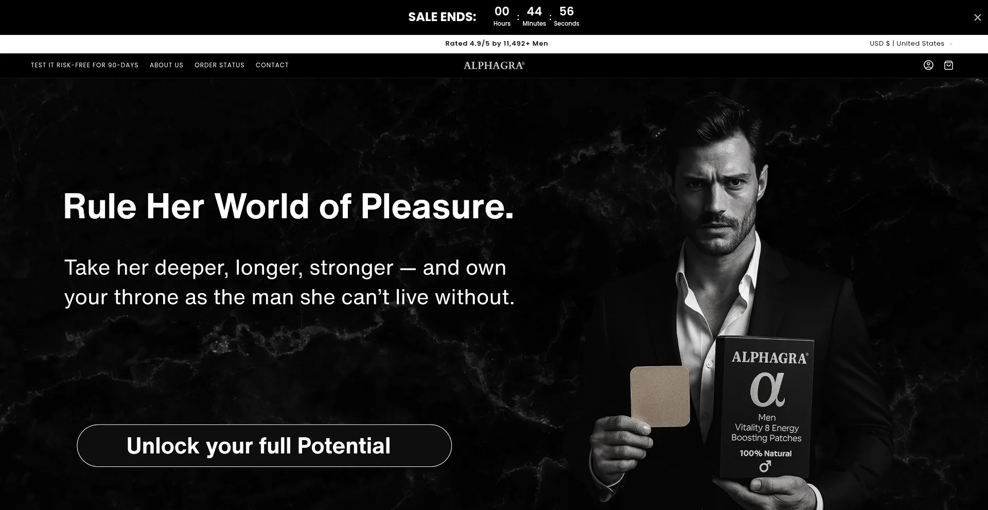 Website screenshot of Alphagra.com