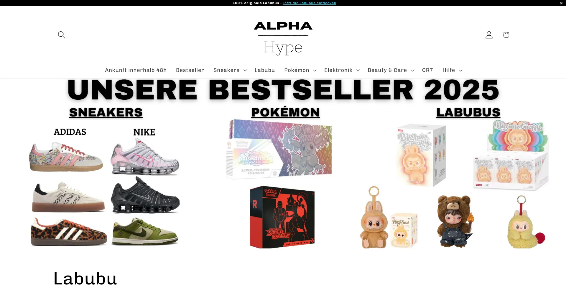 Website screenshot of Alphahype.de