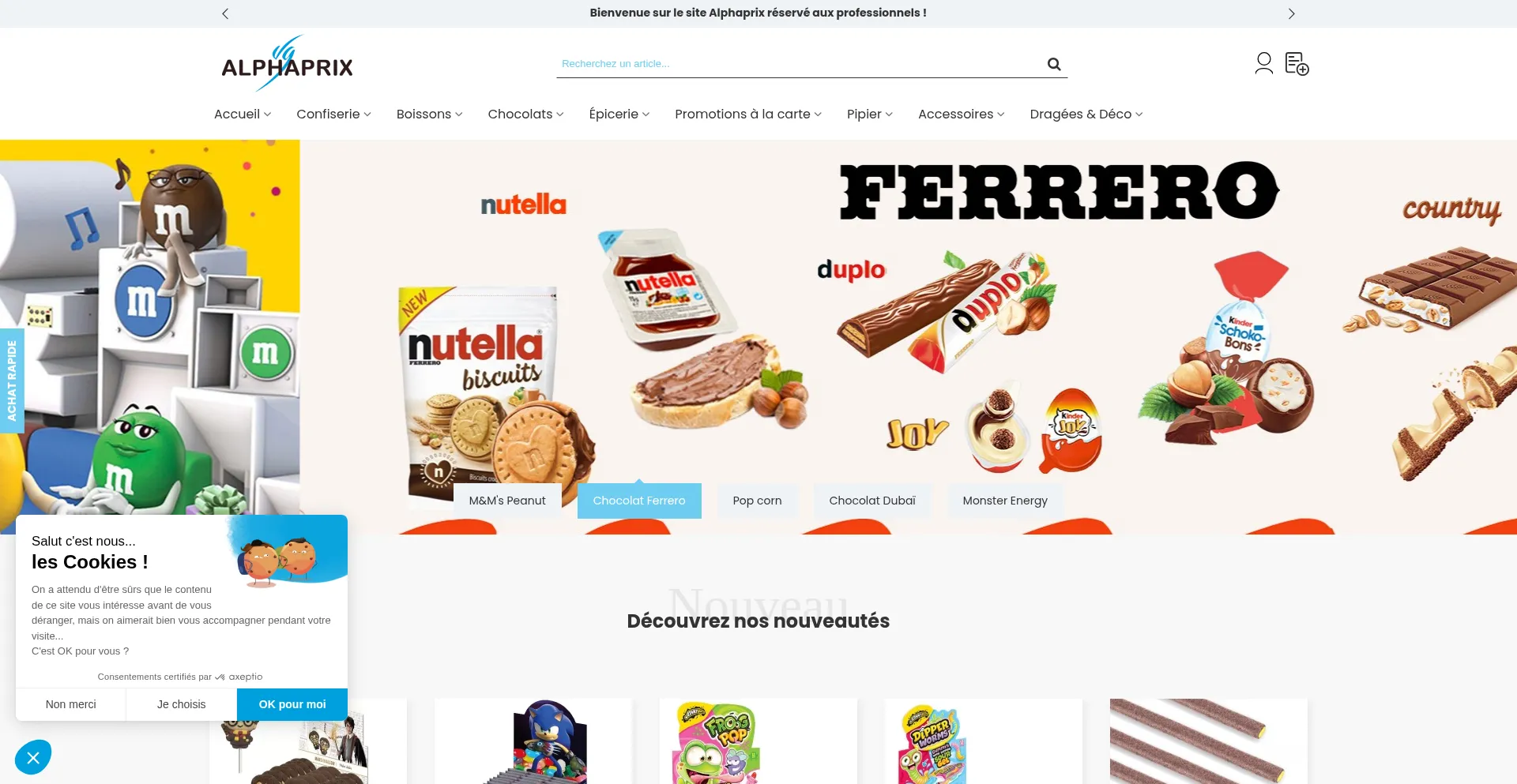 Website screenshot of Alphaprix.com
