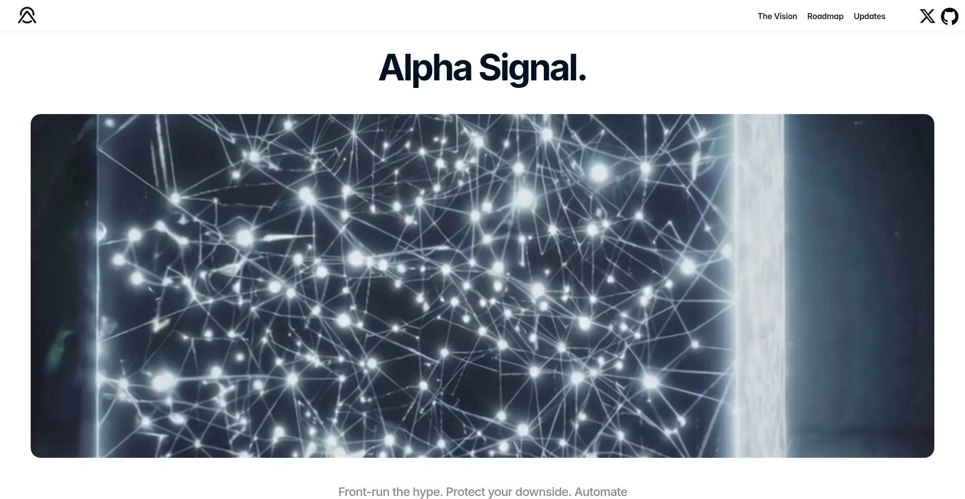 Website screenshot of Alphasignalcrypto.com