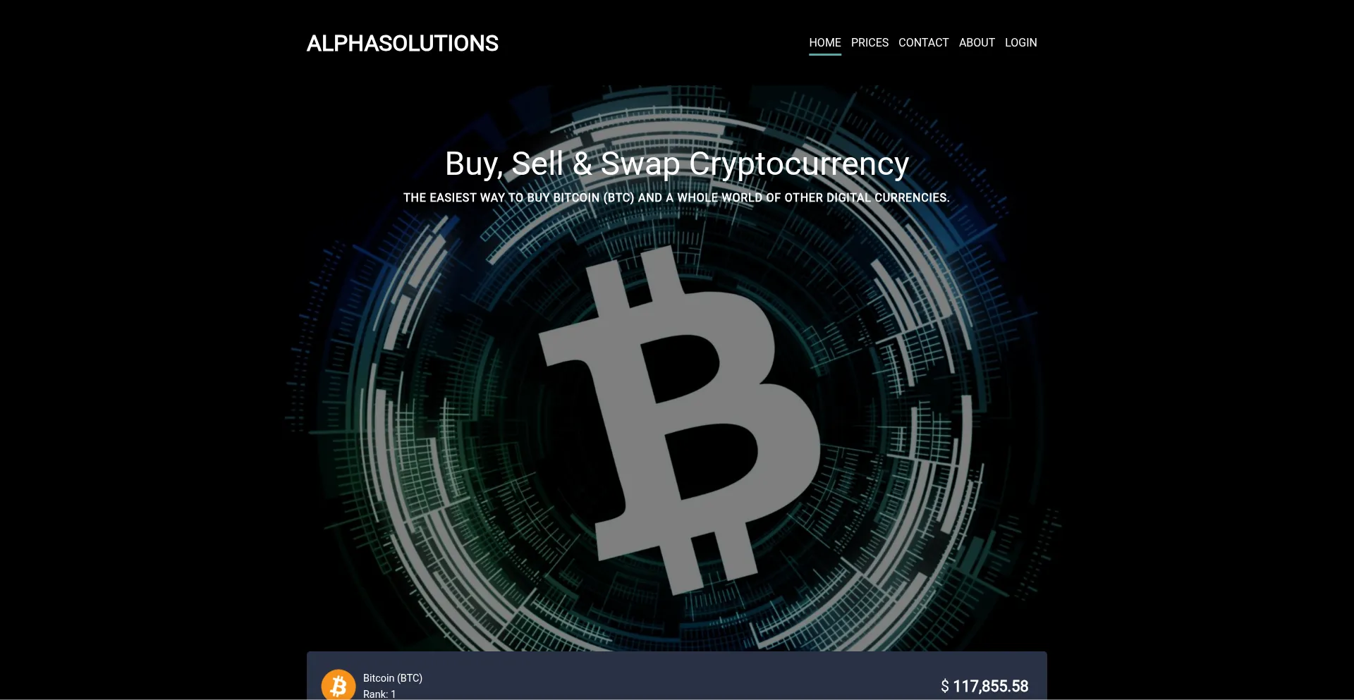 Website screenshot of Alphasolution.io