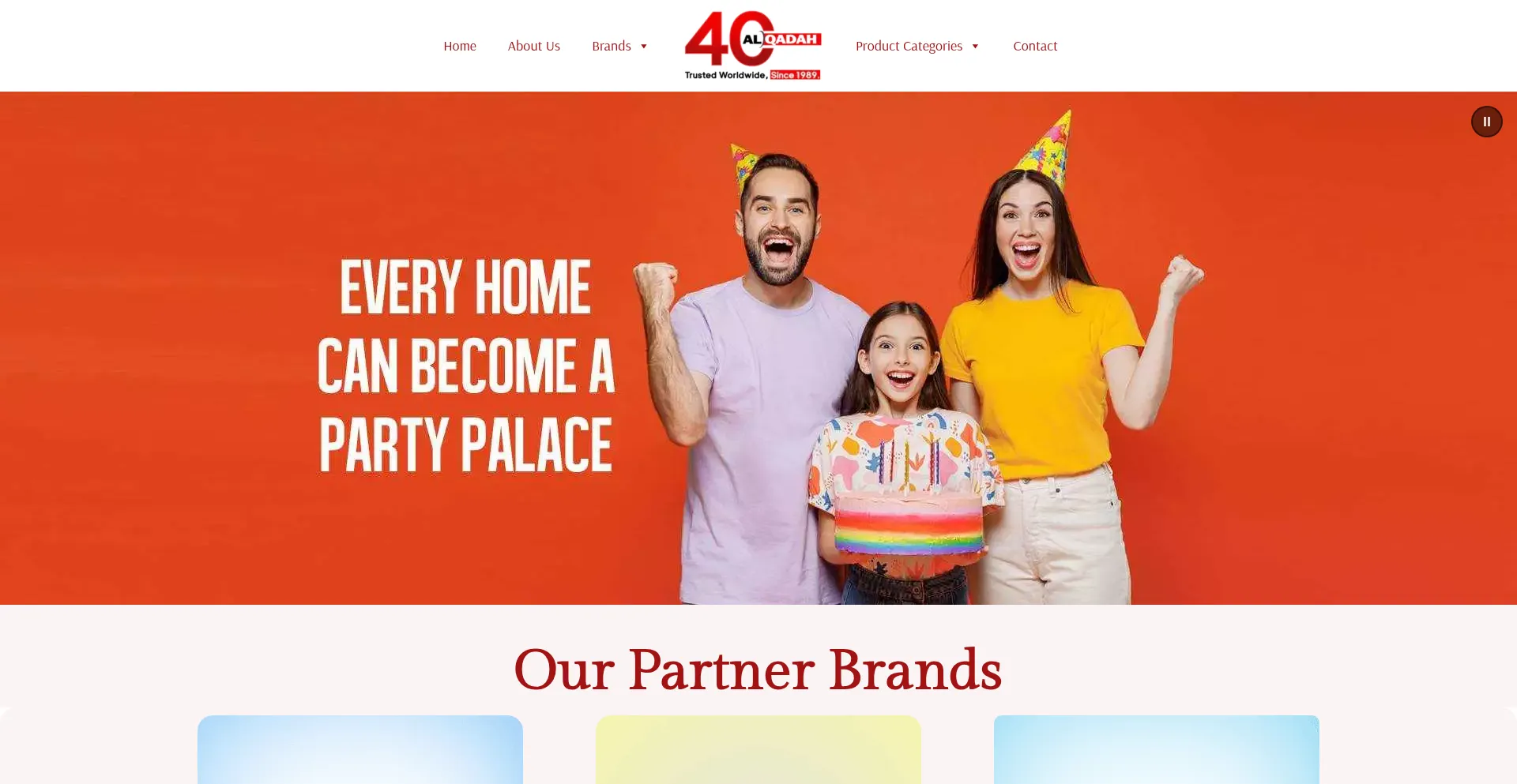 Website screenshot of Alqadah.com
