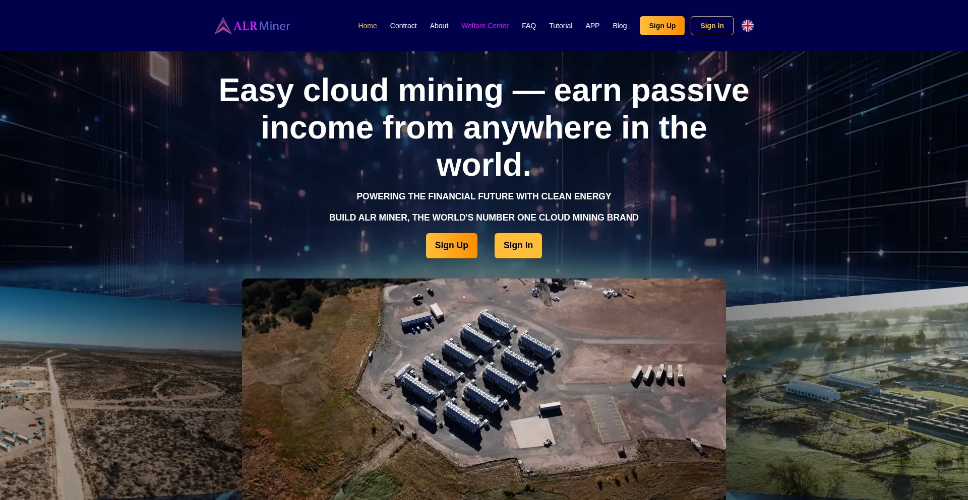 Website screenshot of Alrmining.com