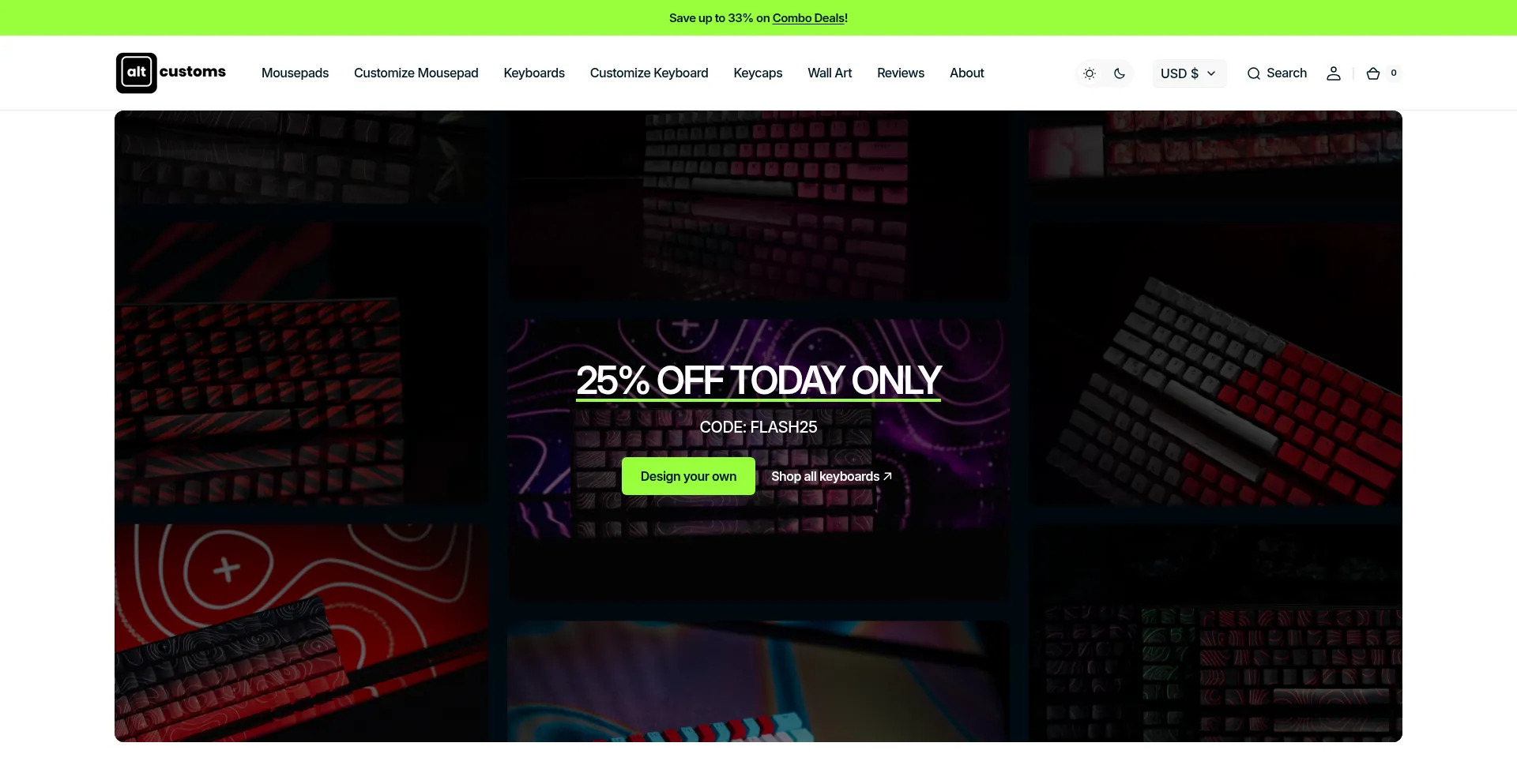 Altcustoms.com Screenshot