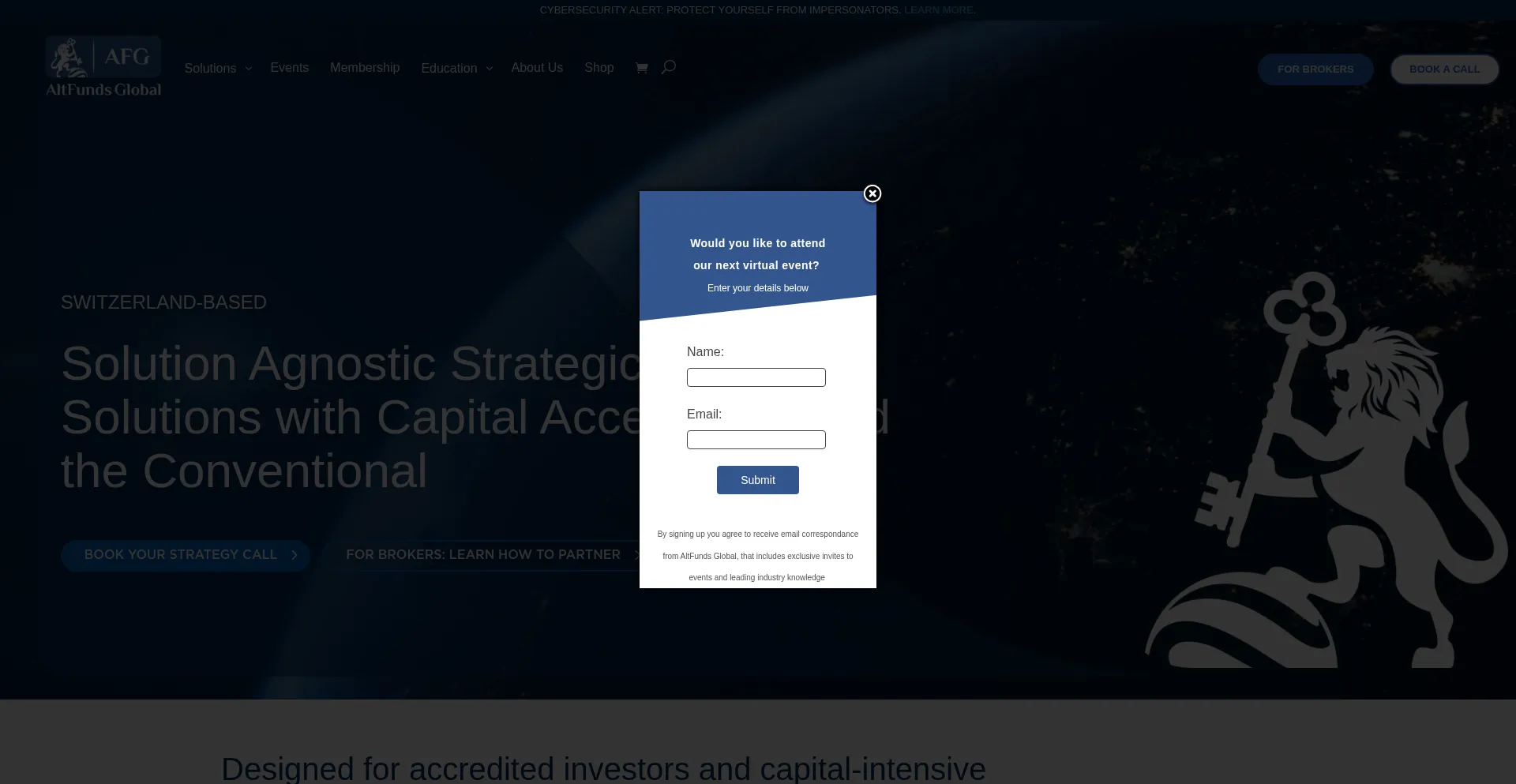 Altfundsglobal.com Screenshot