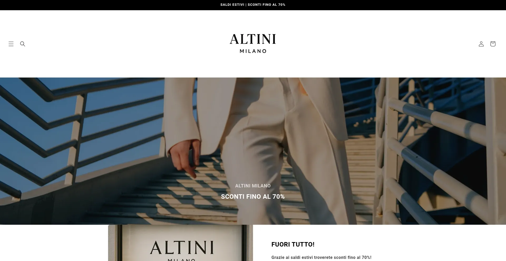 Website screenshot of Altinimilano.com