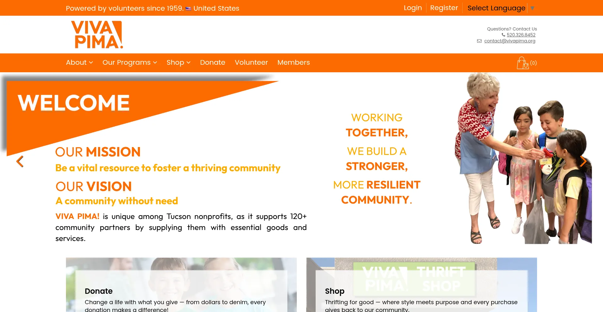 Website screenshot of Altucson.org