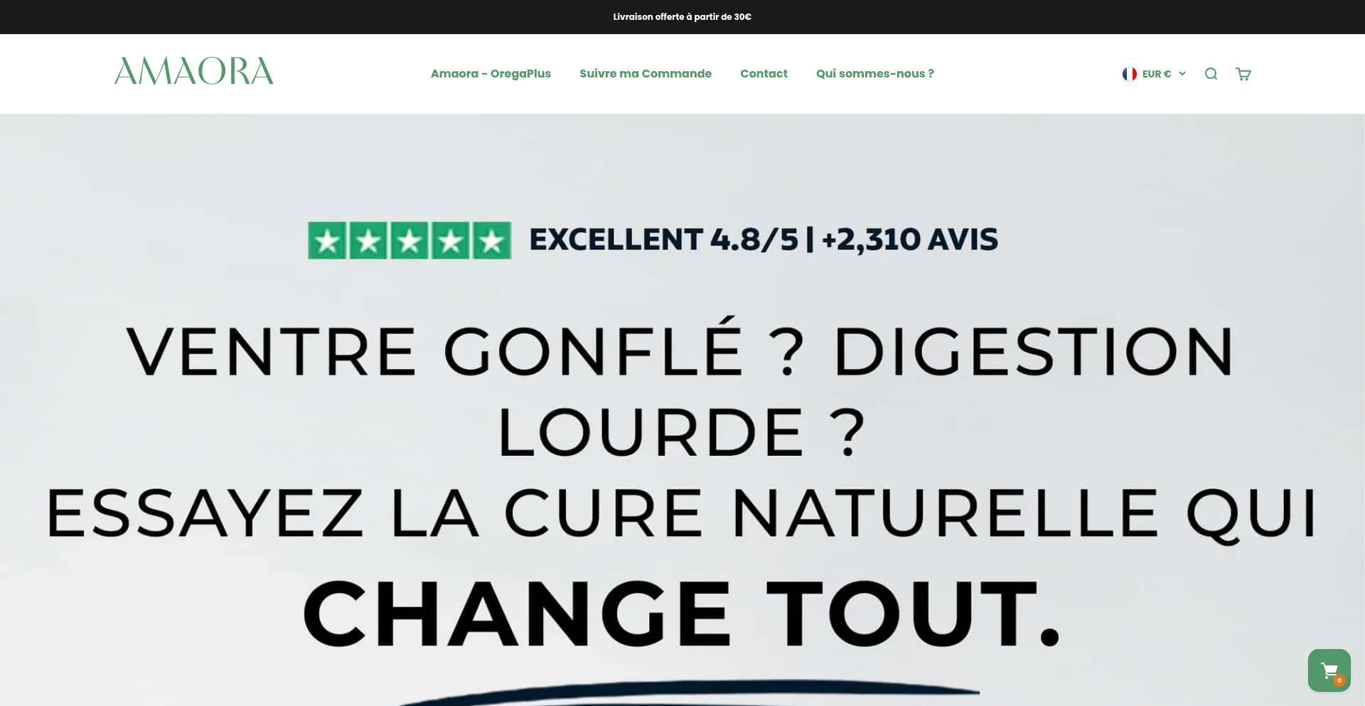 Website screenshot of Amaoraparis.com