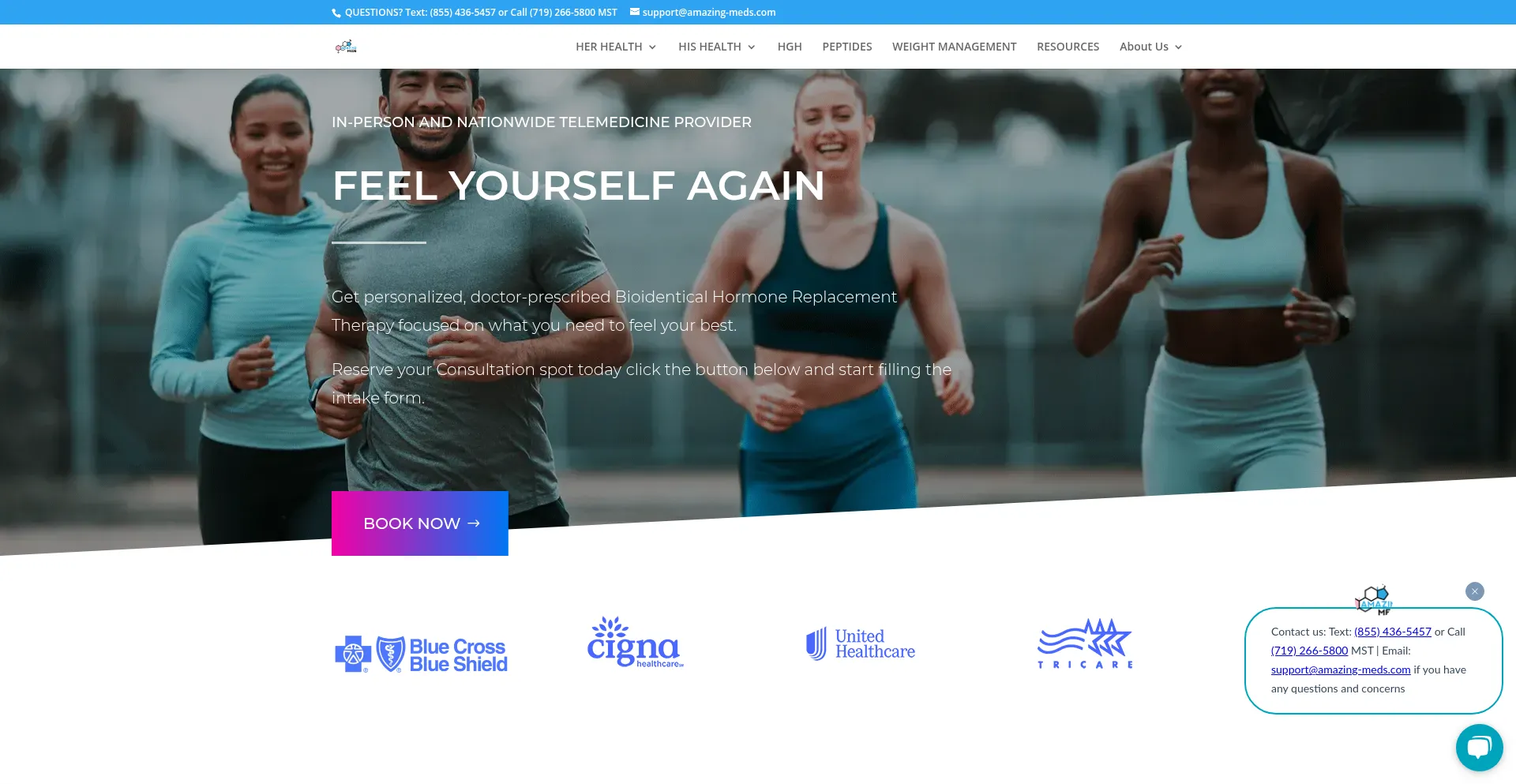 Website screenshot of Amazing-meds.com