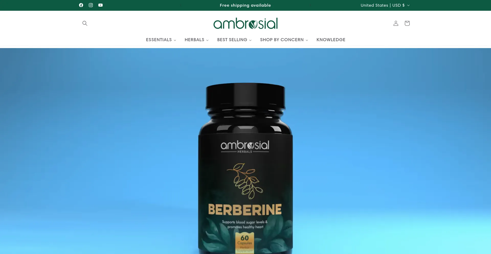 Website screenshot of Ambrosialnutrifood.com