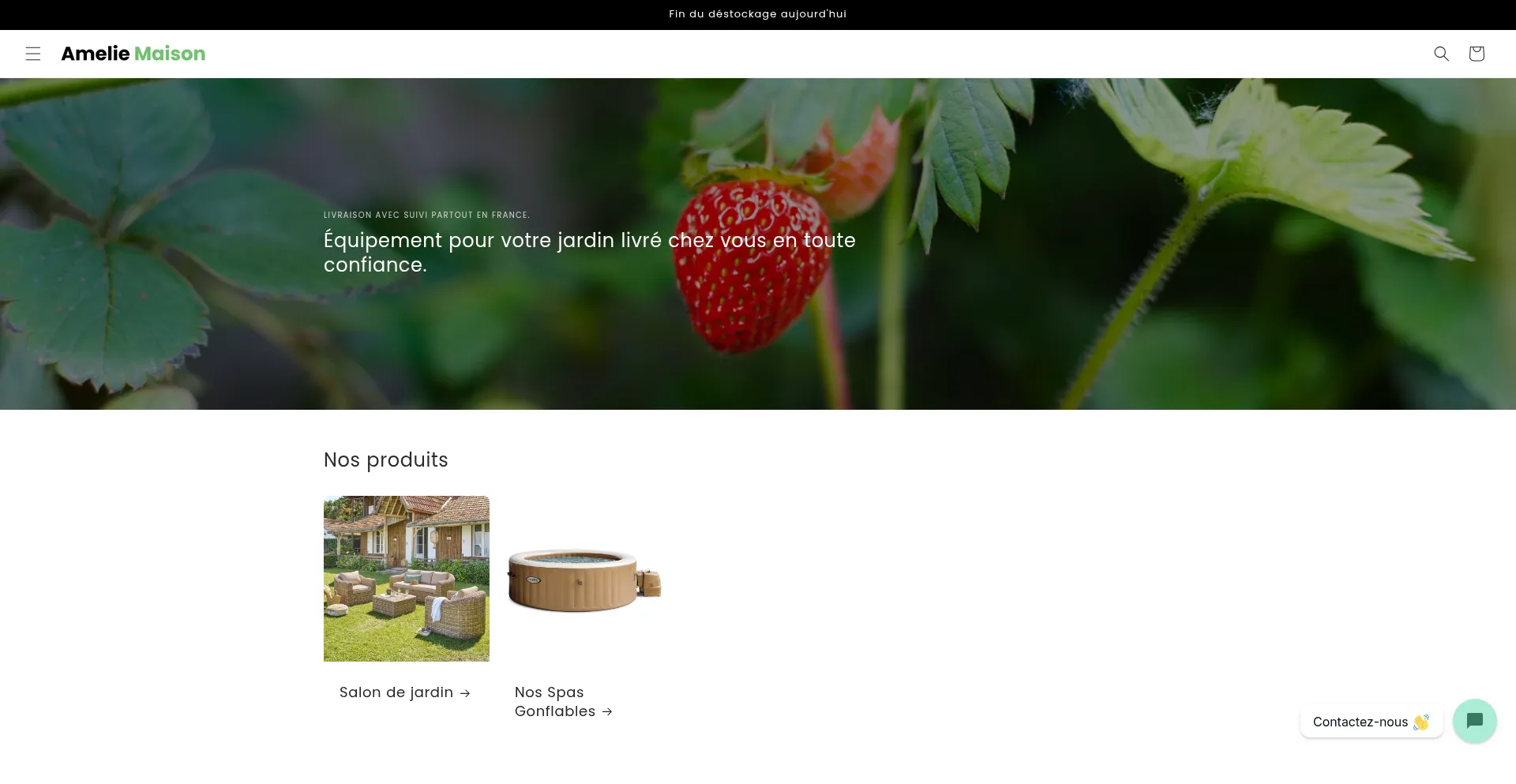 Website screenshot of Amelie-maison.com