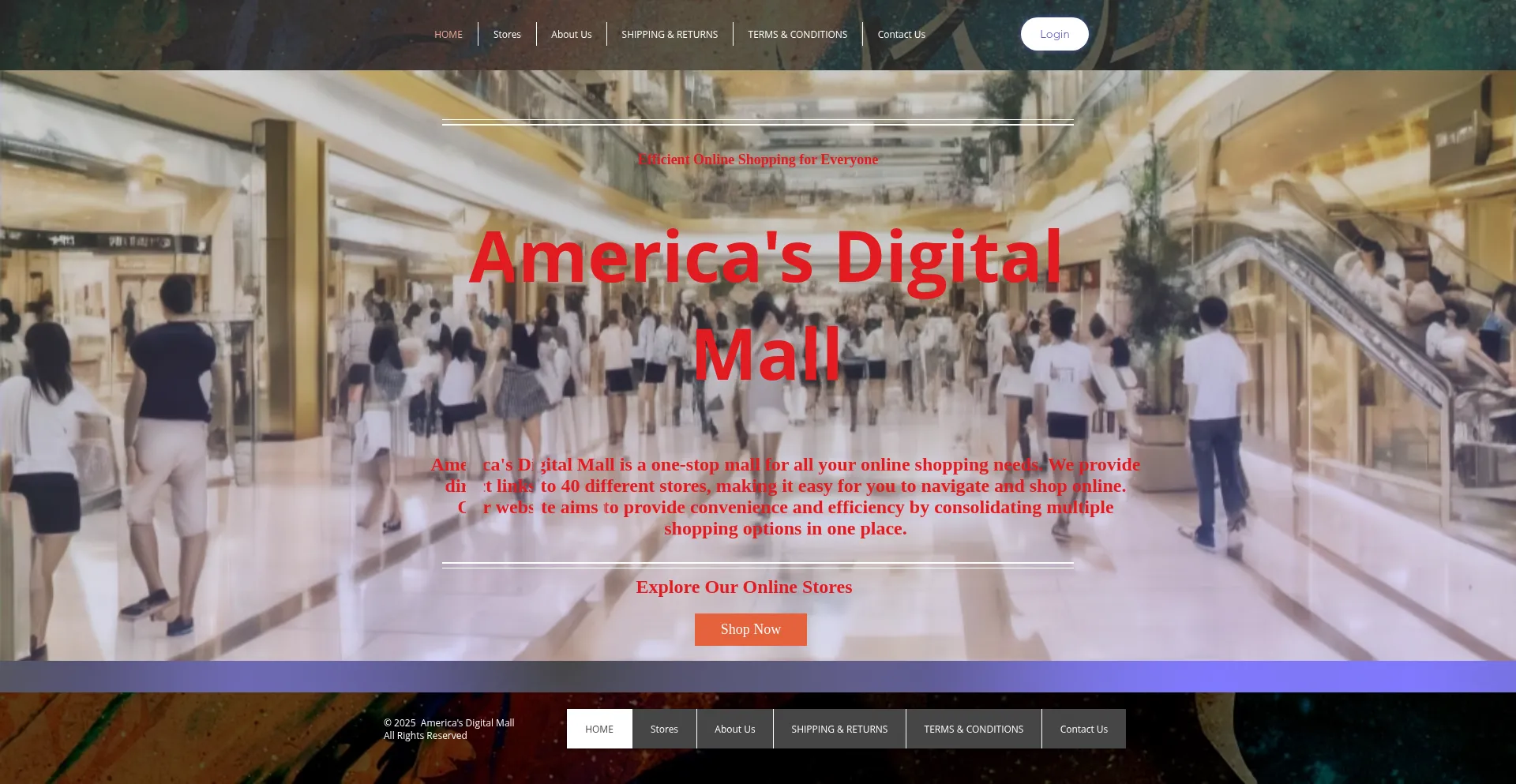 Website screenshot of Americasdigitalmall.com