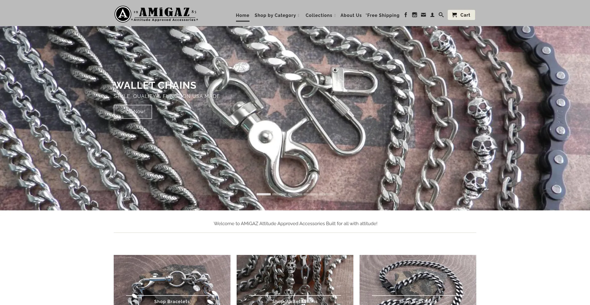 Website screenshot of Amigaz.com
