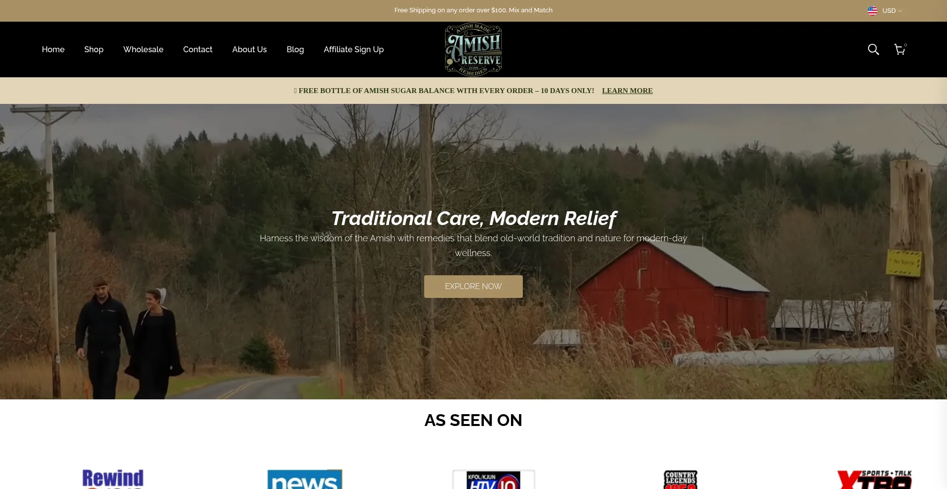 Amishreserve.com Screenshot