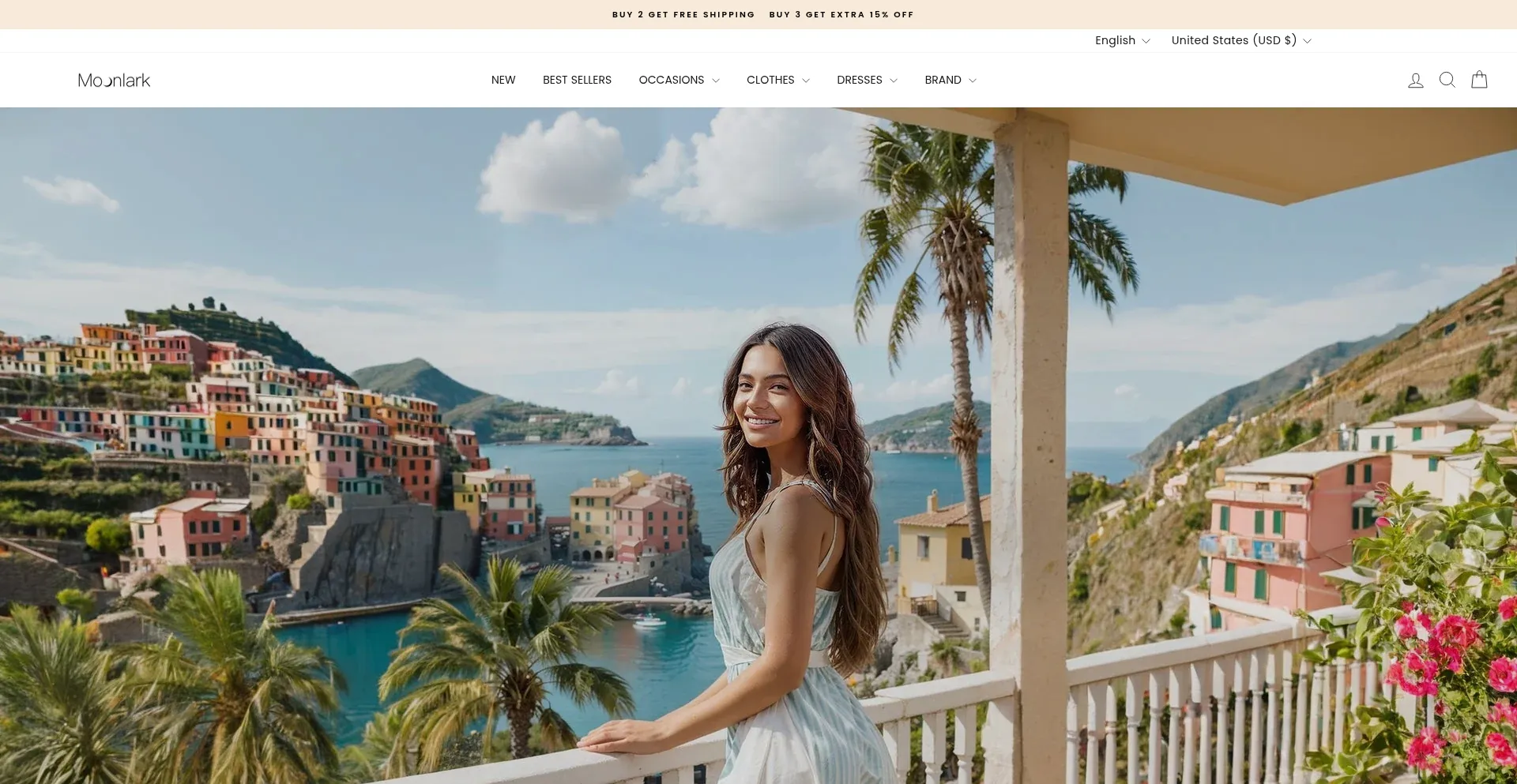 Website screenshot of Amoonlark.com