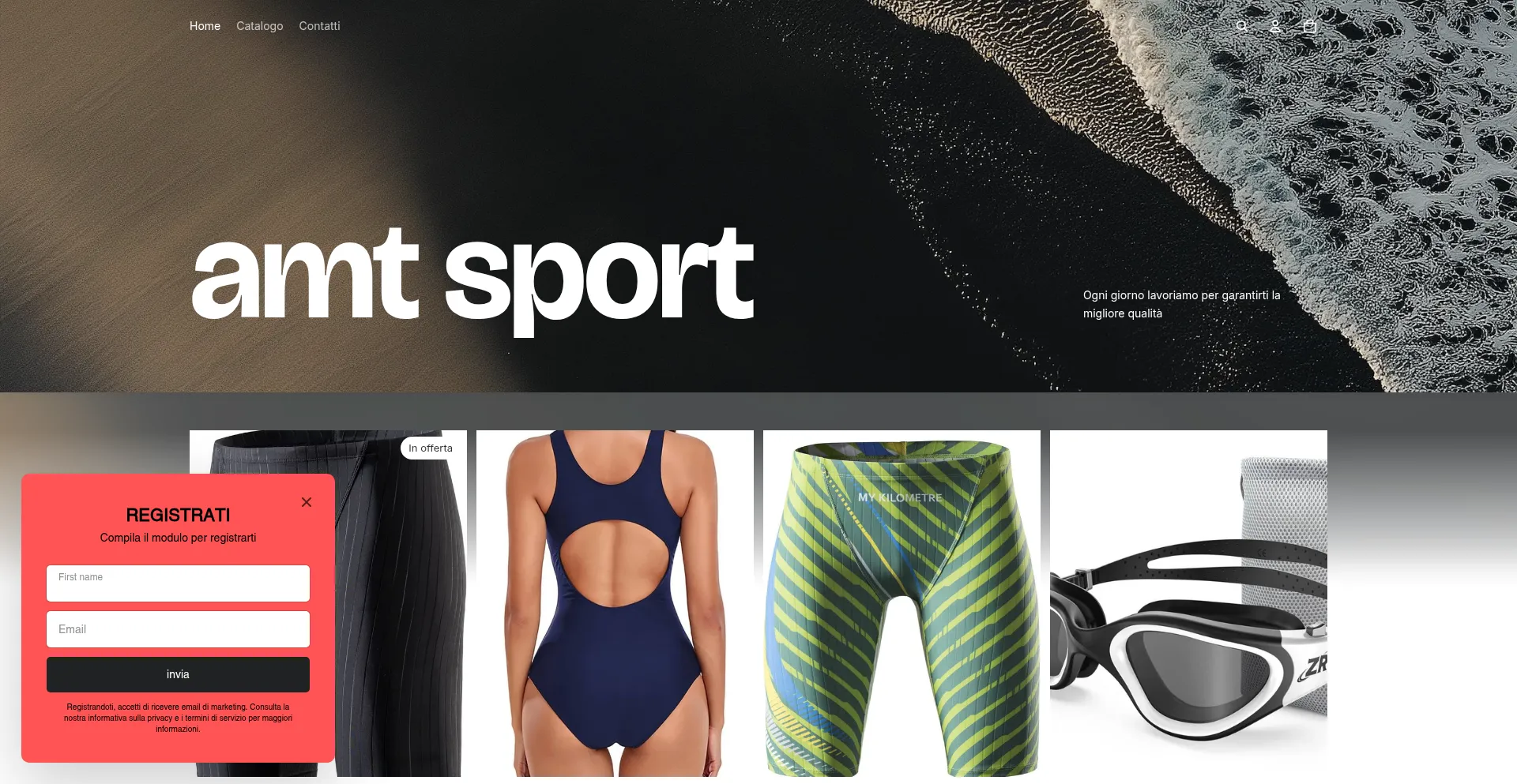 Website screenshot of Amtsport.myshopify.com