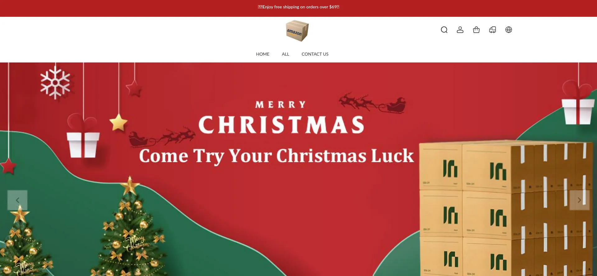 Website screenshot of Amzbigbox.com