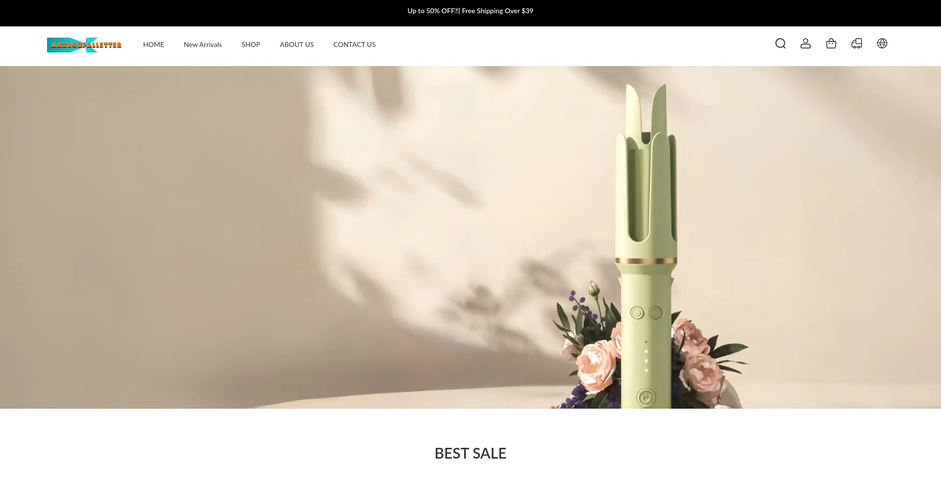 Website screenshot of Amzboxpalletter.com